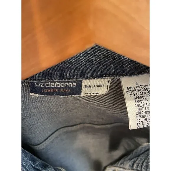 LIZ CLAIBORNE Womens Denim Jean Jacket Medium Wash Size Small S Lizwear - Picture 3 of 5